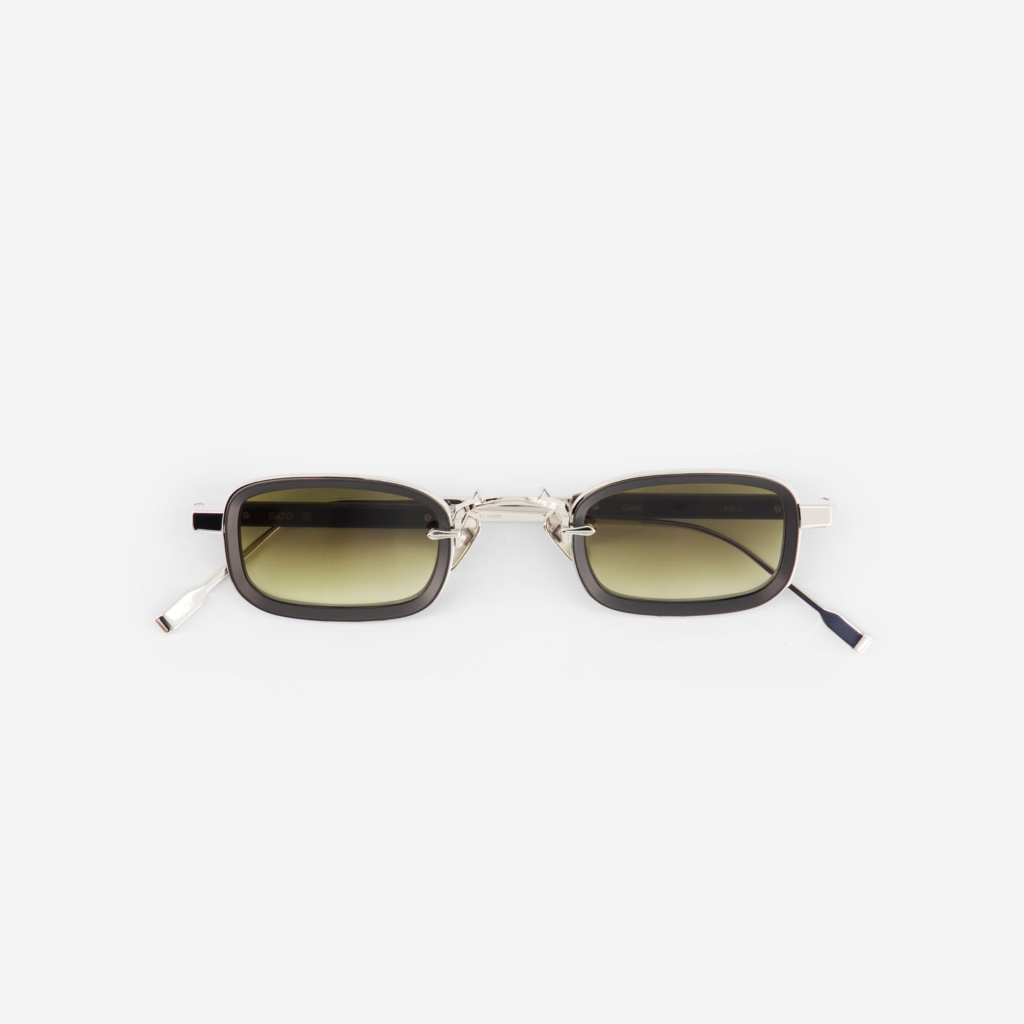 Sunglasses with a gradient lens on a white background