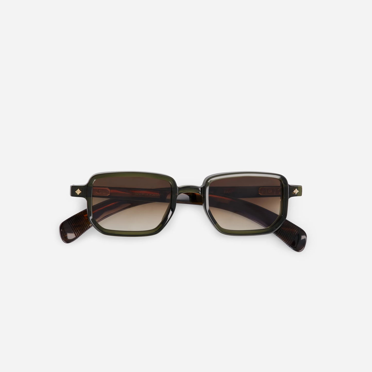Ran H1 by Sato Eyewear, Green olive x gradient brown lenses