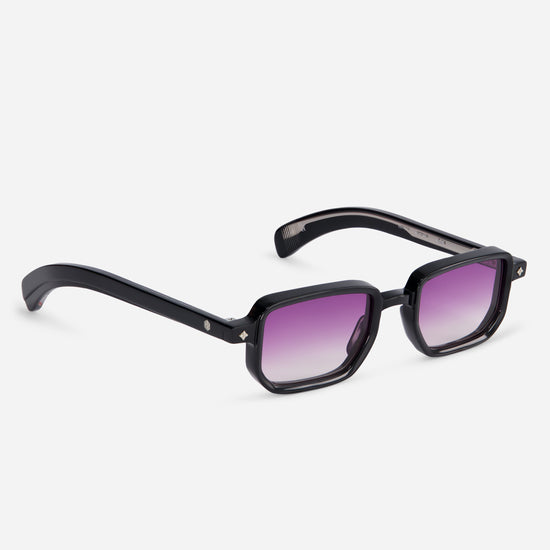 Explore the captivating blend of a Japanese acetate frame in Noir color with gradient purple lenses in the Ran N-1.