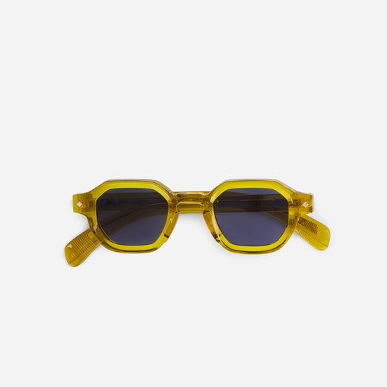 Almach BL sunglasses in yellow crystal with green gradient lenses, offering a fresh and vibrant look.