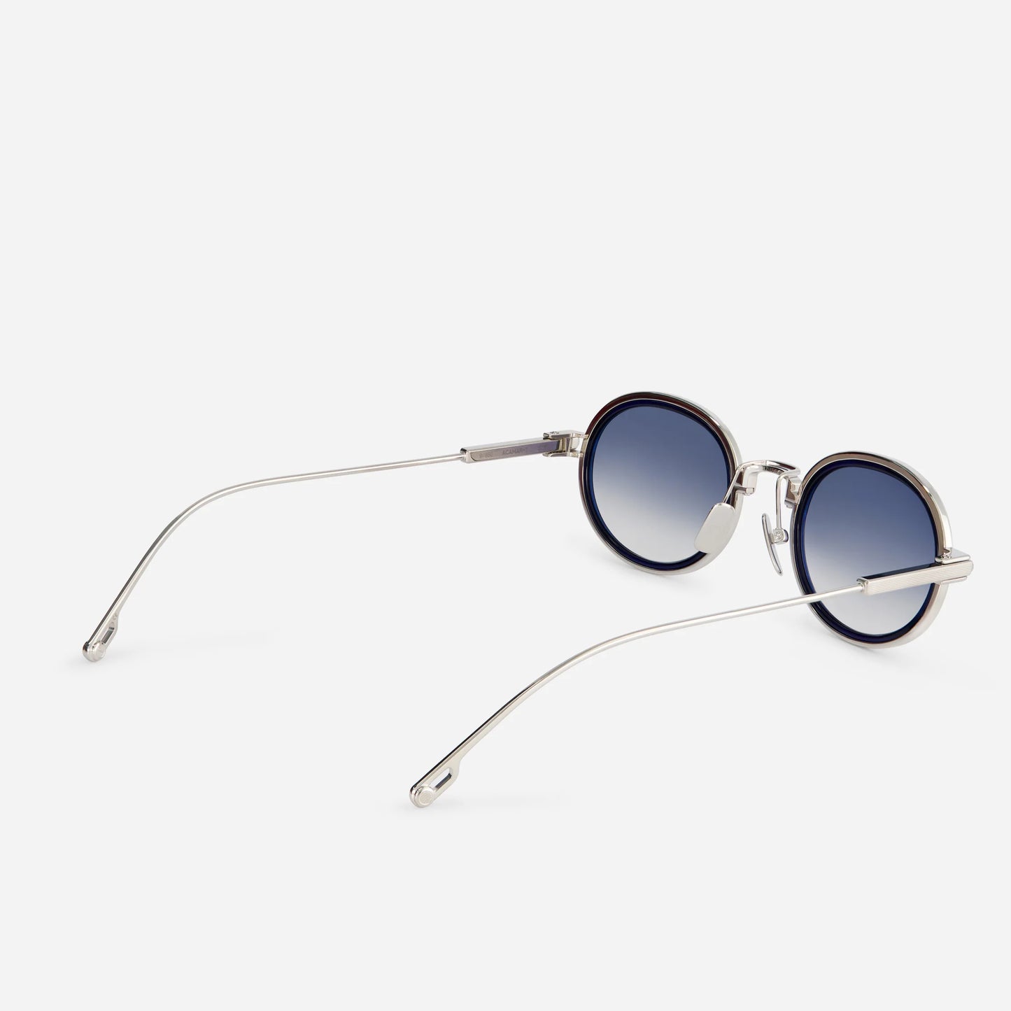 Sato oversized sunglasses featuring a dark blue takiron rim insert..