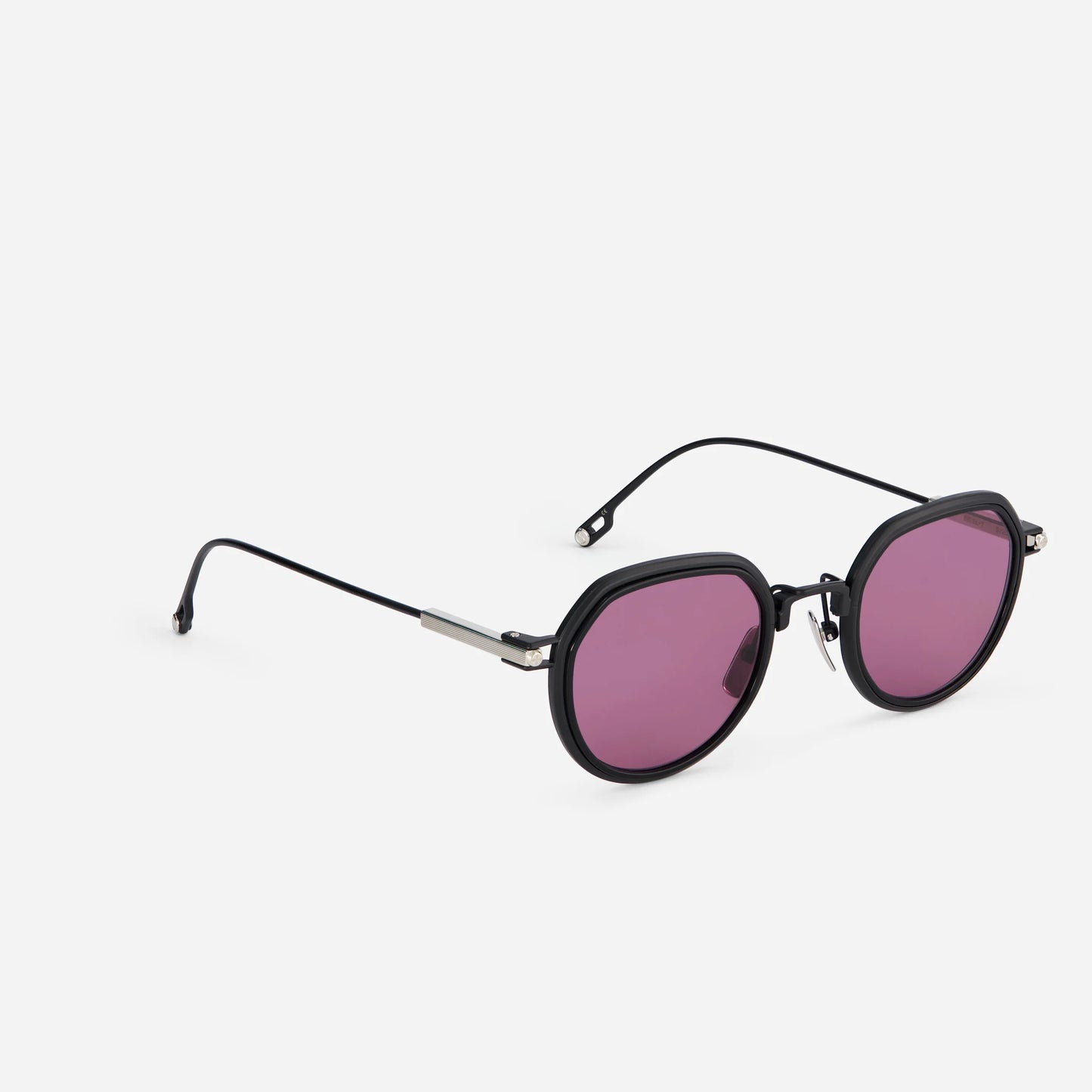 Stylish Belel-T S2205 eyewear with captivating purple lenses and a bold black insert.