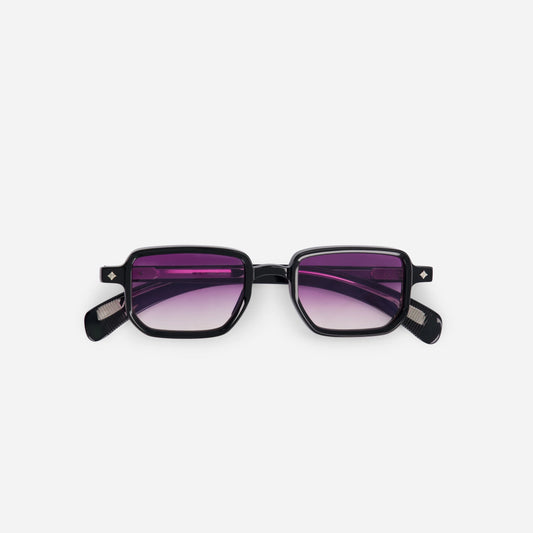 Ran N-1 features a Japanese acetate frame in Noir color, elegantly paired with gradient purple lenses.