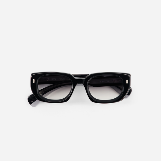 Black sunglasses on a white background
