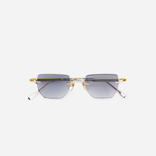 Terebellum III S803: Blue-gray lenses, a touch of yellow gold, and platinum sophistication.