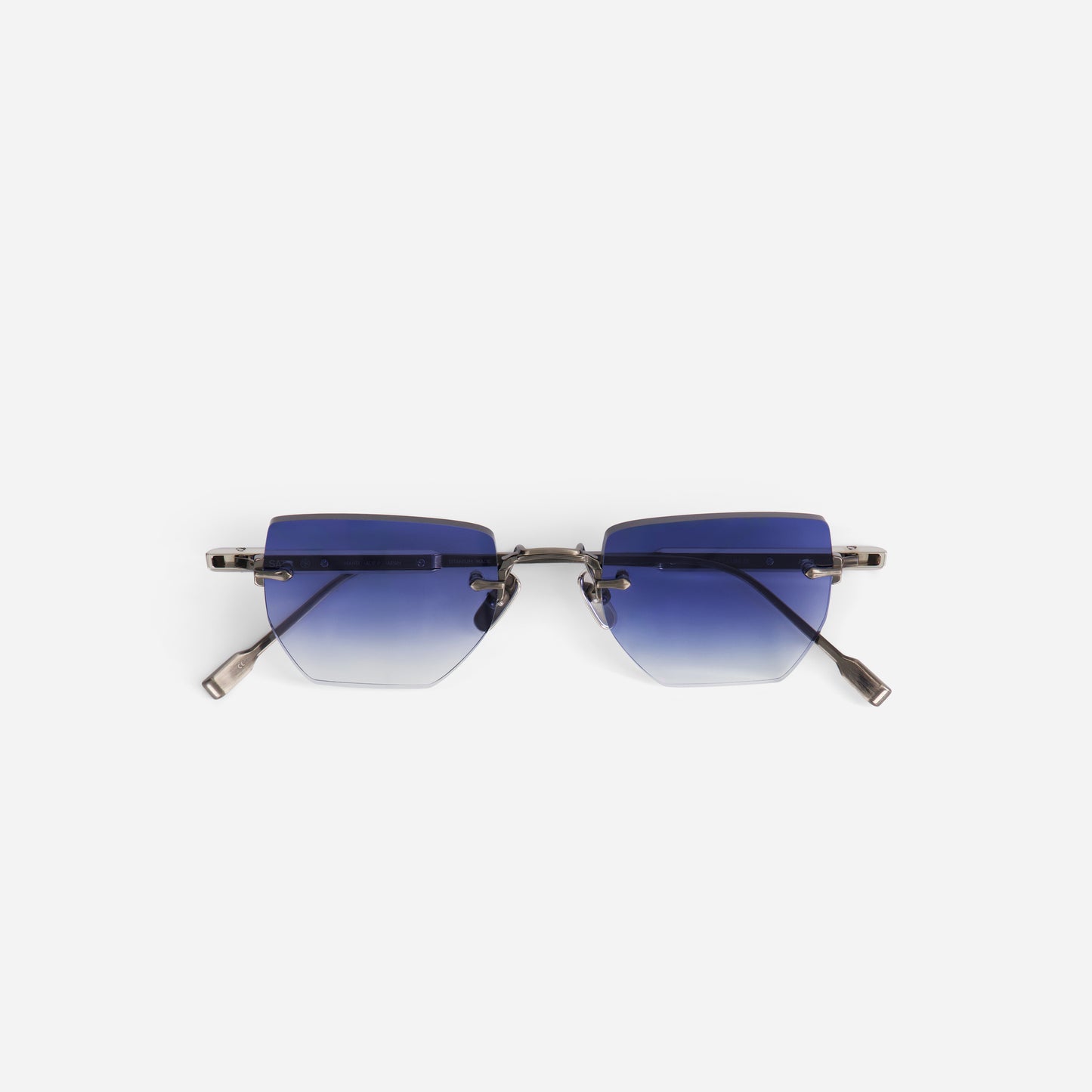 Sunglasses Terebellum III from sato with blue gradient lenses on a white background