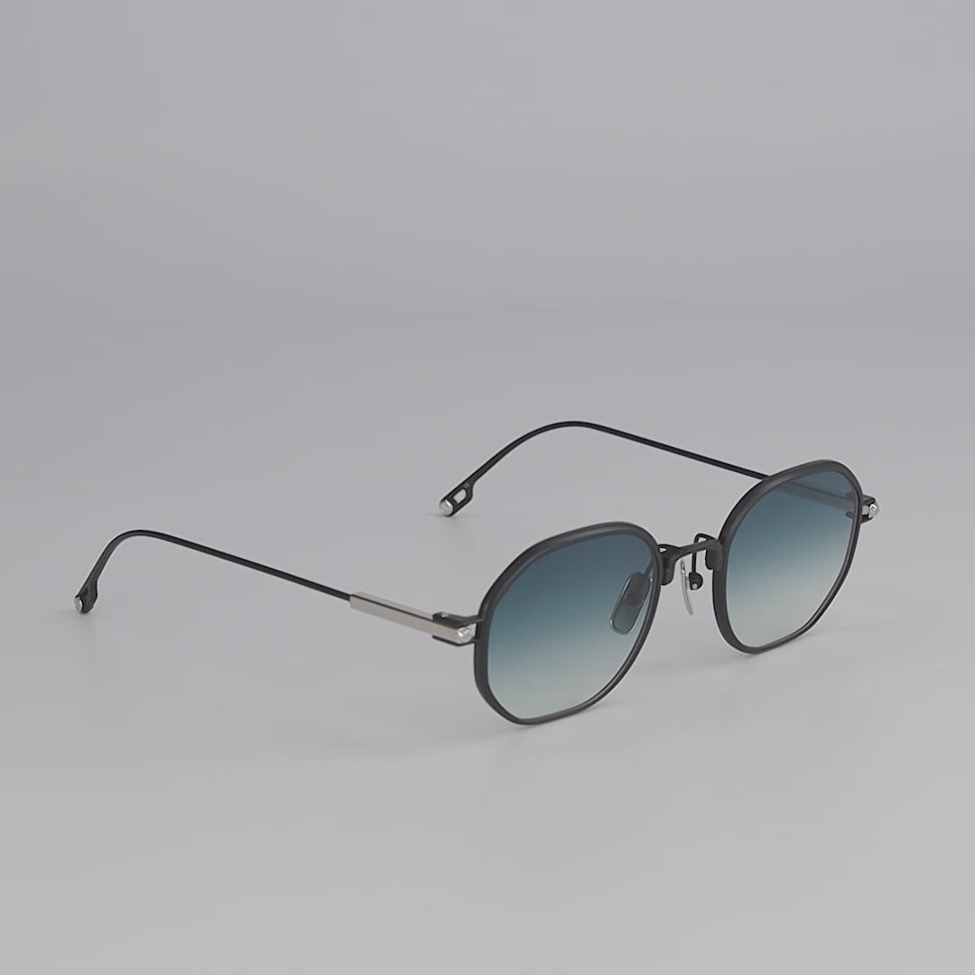 Toliman S305 black and silver with gradient blue lenses. Sato Toliman S300 collection