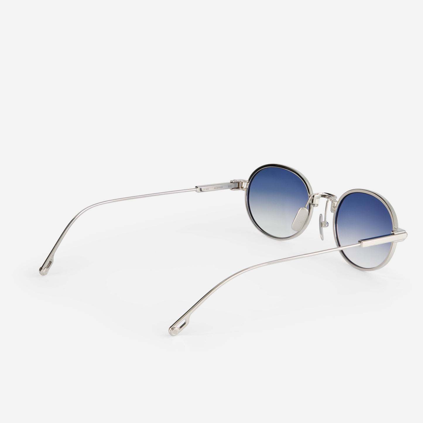 Sato - Acamar S101 sunglasses - Platinium and blue stone sunglasses